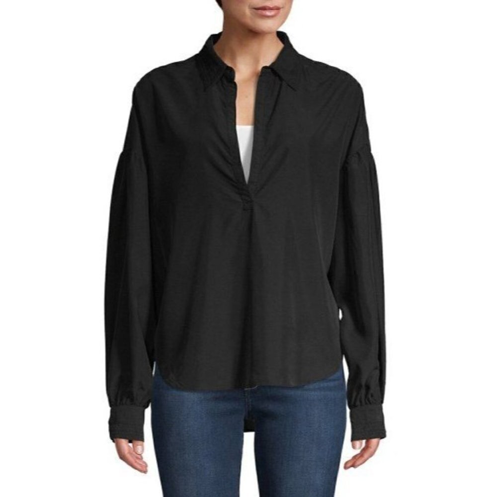 We the Fee Washed Black Dolman Sleeve Shirt